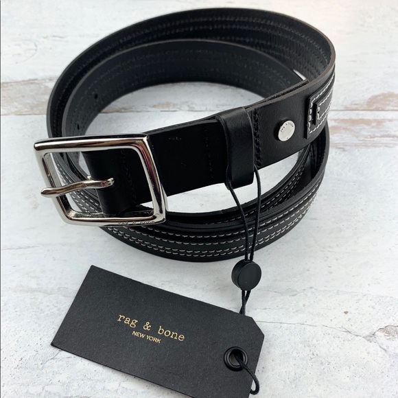 rag & bone Accessories - New! Rag & Bone Teigan Detail Leather Buckle Belt